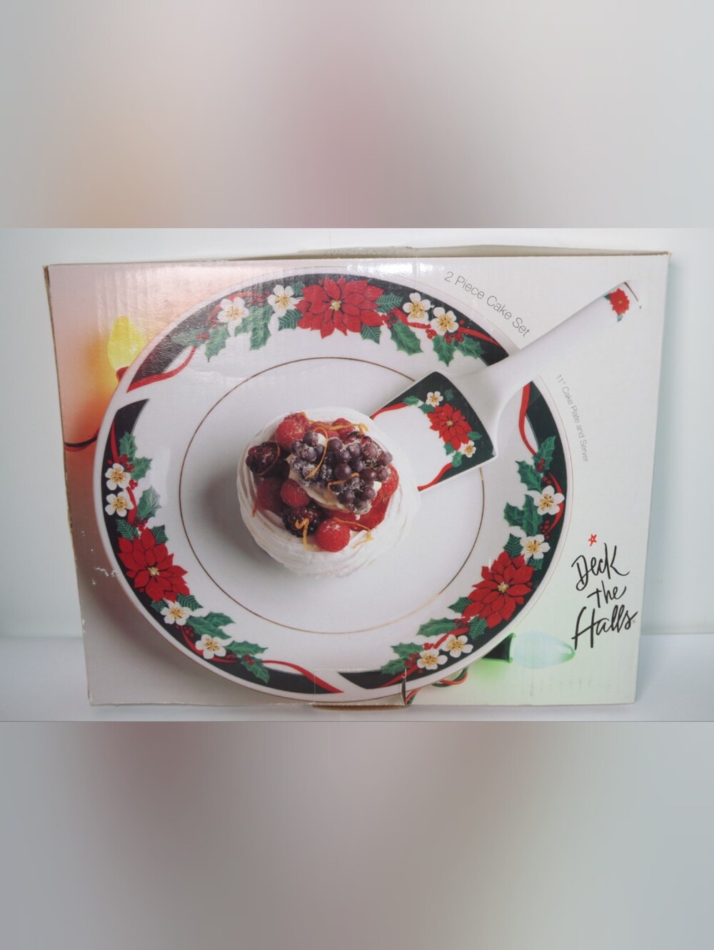 Tienshan 2 Piece Cake Set, 11" Plate